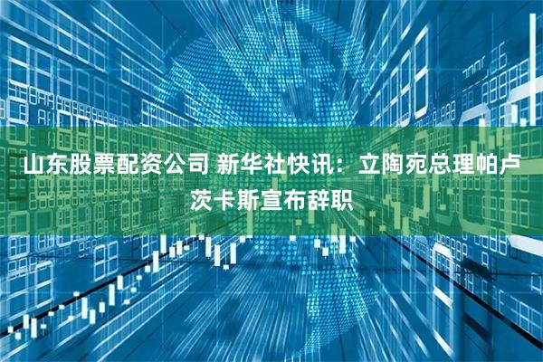 山东股票配资公司 新华社快讯：立陶宛总理帕卢茨卡斯宣布辞职